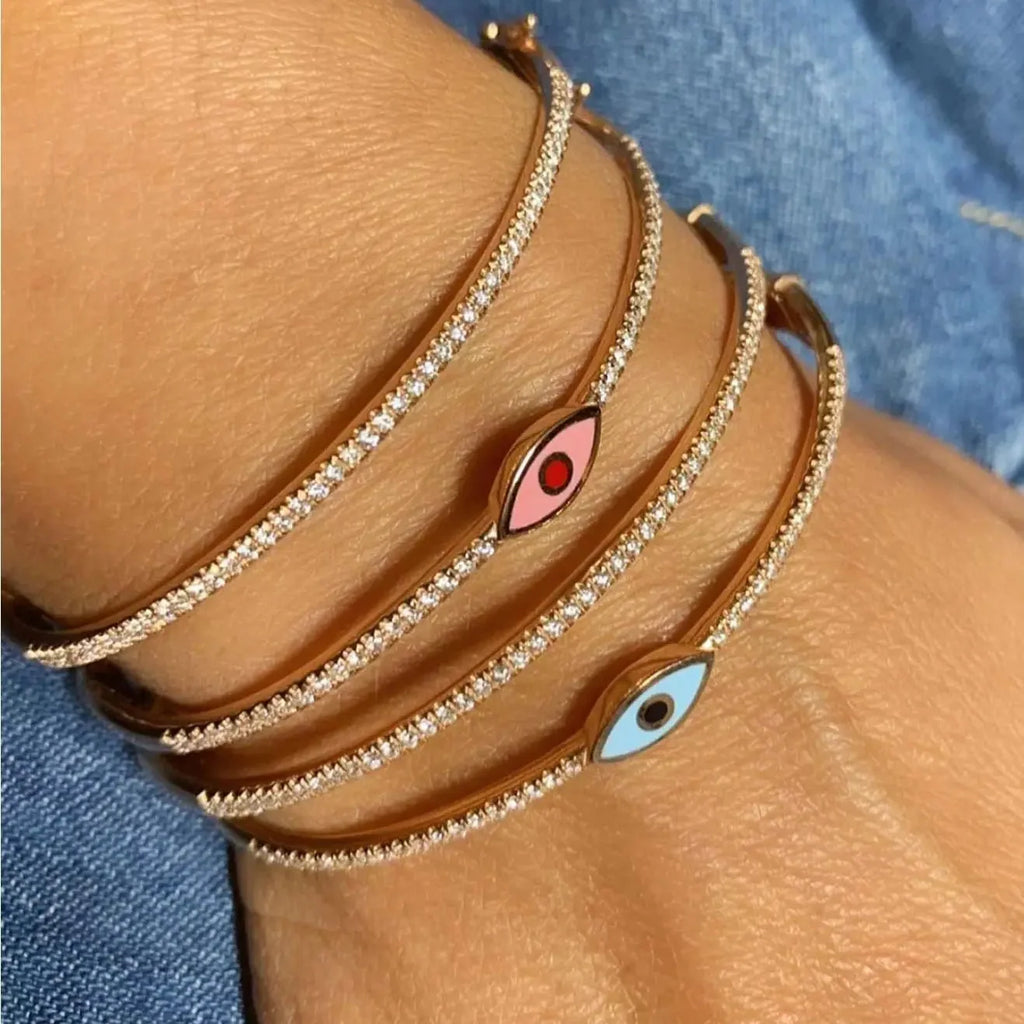 Enamel Eye Charm Bracelet