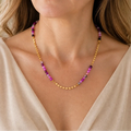 Timeless Amethyst Bead Necklace