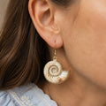 Twisted Shell Drop Earrings