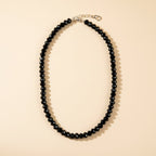 Radiant Black Beaded Necklace