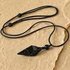 Radiant Obsidian Pendant Necklace