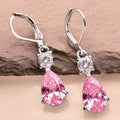Radiant Zirconia Drop Earrings
