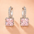 Lustrous Princess Stone Earrings