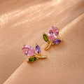 Tulip Gemstone Cluster Earrings