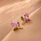 Tulip Gemstone Cluster Earrings