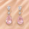 Lustrous Pink Drop Earrings