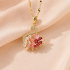 Radiant Swan Charm Necklace