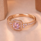 Lustrous Princess Zircon Ring