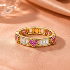 Lustrous Heart Statement Ring