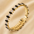Marquise Zirconia Onyx Bracelet
