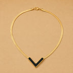 Sophisticated V Charm Necklace