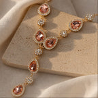 Vintage Teardrop Zirconia Necklace
