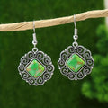 Silver Mandala Earrings & Matching Necklace