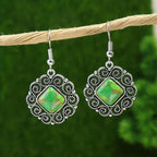 Silver Mandala Earrings & Matching Necklace