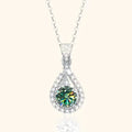 Radiant Emerald Teardrop Necklace