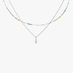 Rainbow Choker Pearl Necklace Set