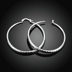 Sterling Silver Circle Hoop Earrings