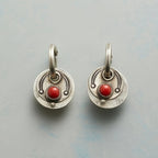 Retro Round Faux Jasper Earrings