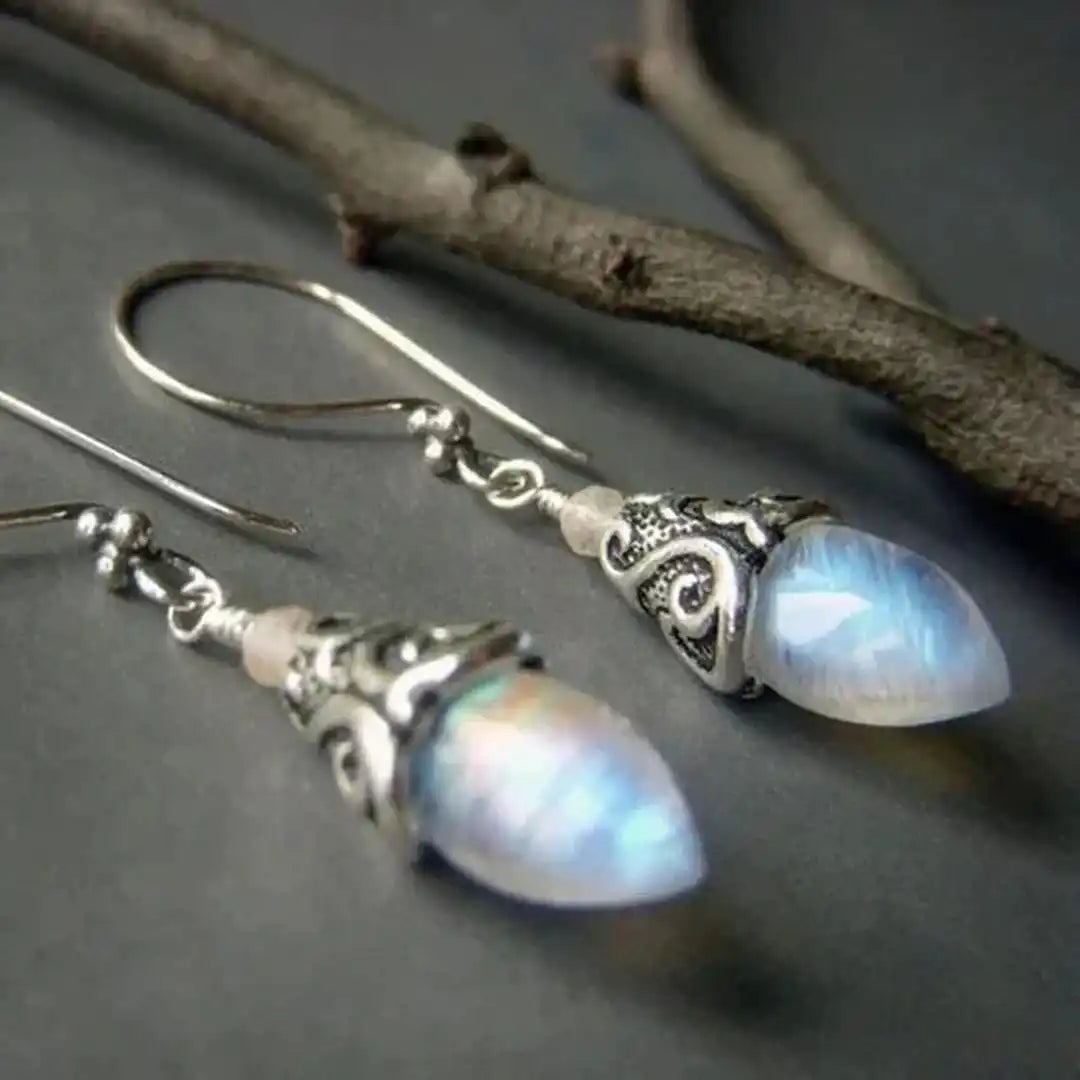 Antique Moonstone Drop Earrings