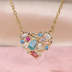 Colorful Gleam Heart Necklace