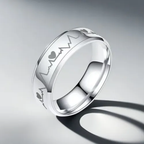 'Forever In My Heart' Silver Band Ring