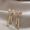 Exquisite Sparkle Bow Earrings