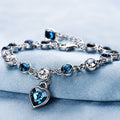 Ocean Heart Glow White Gold Bracelet
