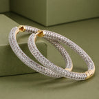 Silver Halo Hoop Earrings