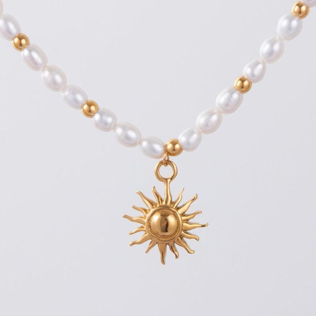 Sunlit Pearl Gold Necklace