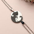 Elegant Cat Charm Stainless Steel Necklace